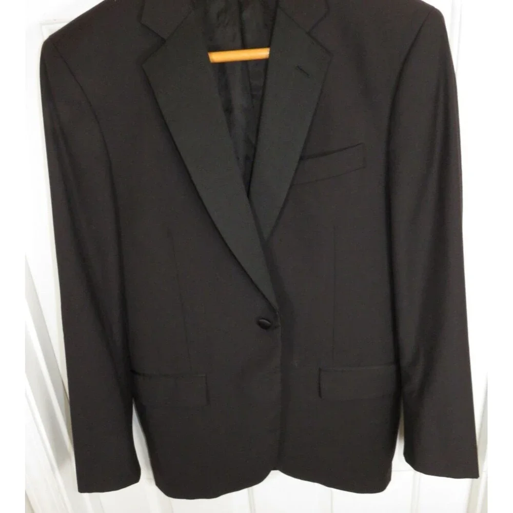 Brooks Brothers 1818 Tuxedo Jacket Mens 40R Madison 100% Wool Black
